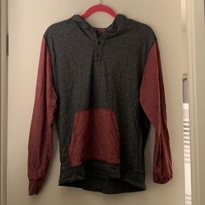 Long sleeve shirt with hoodie